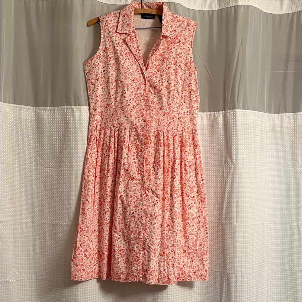 Liz Claiborne Pink Floral Midi Dress
